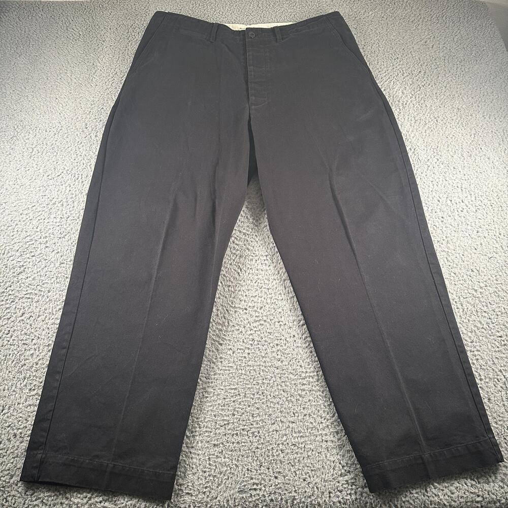 Merz B. Schwanen Good Basics Chino Pants Mens 38x30 Black Organic Cotton